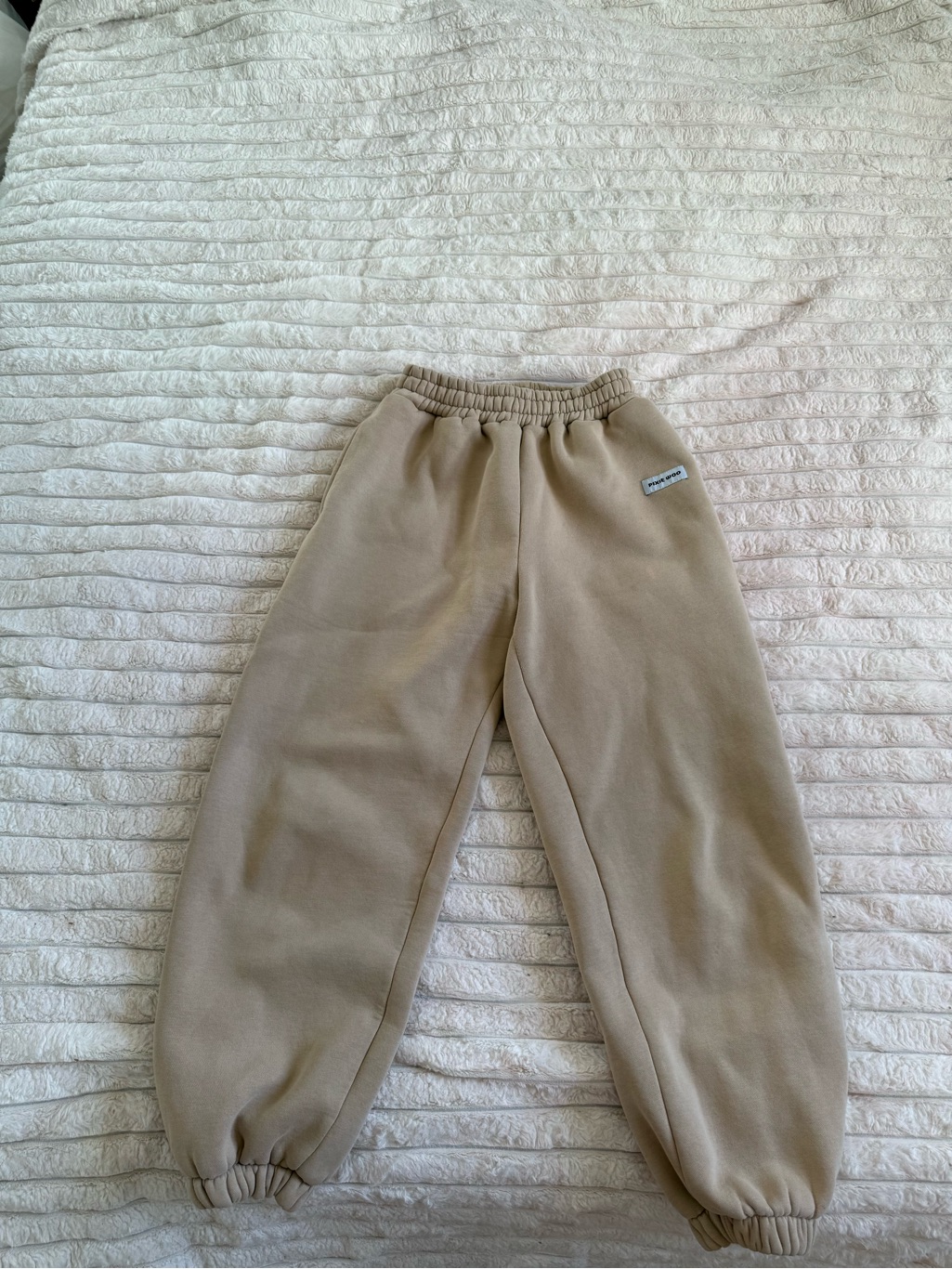 Pixie Woo Og Beige Oversized Joggers Xs